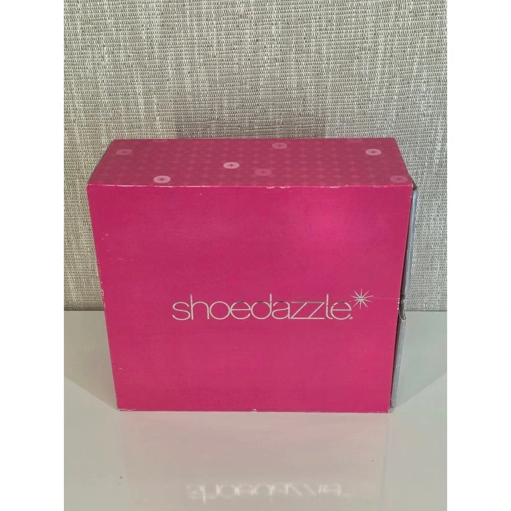 ShoeDazzle Dazzle Ever After Ivory Satin Rhinestone Peep Toe Pumps 9 052/019